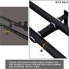 1/4PCS Black Curtain Rod Brackets Wall Curtain Rod Retainers Double Bracket Curtain Rod Hooks Aluminum Alloy Curtain Rod Hangers