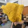 Оптовые золотые страусиные перья Большие 15-60 см Страусиное перо для свадебной вечеринки Домашний декор Центральные элементы стола Карнавал Поделки своими руками