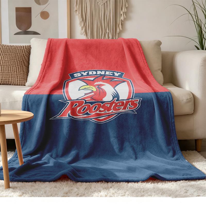 Sydney Roosters  Soft and comfortable flannel Suitable for sofas living rooms outdoor camping travel and also makes a great anniversary gif