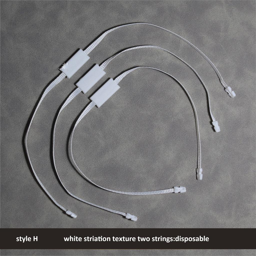 Nylon String Handing Tags for Closing Plastic Seal Hang Tag Loop String Garment Satin Ribbon Lock HangTag Strings