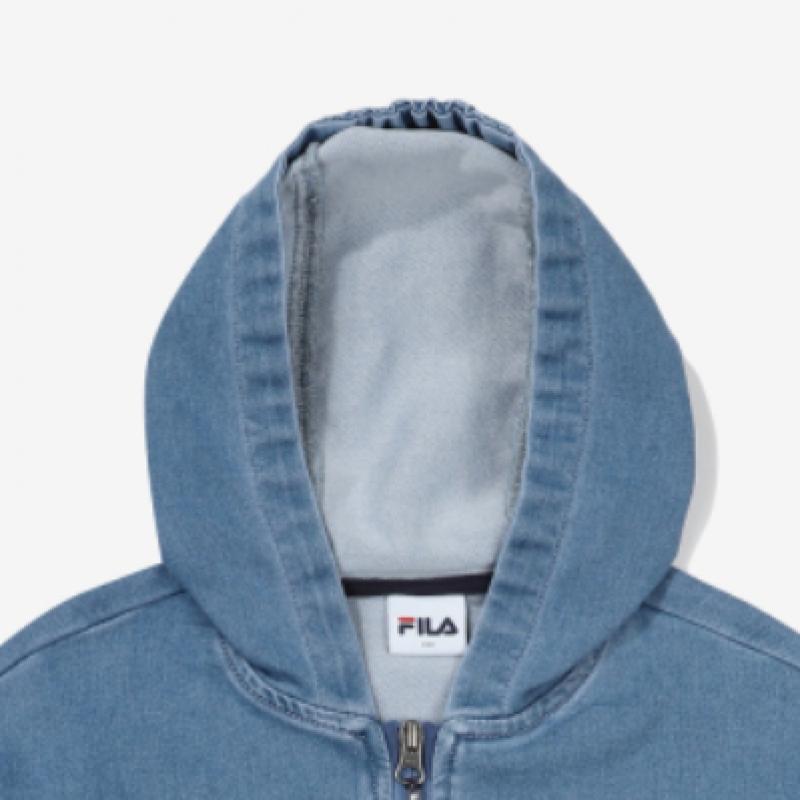 [fila Kids] Denim Hoodie Zip Up  Fk2ftf1106x Dem  q0zFk2ftf1106xDem