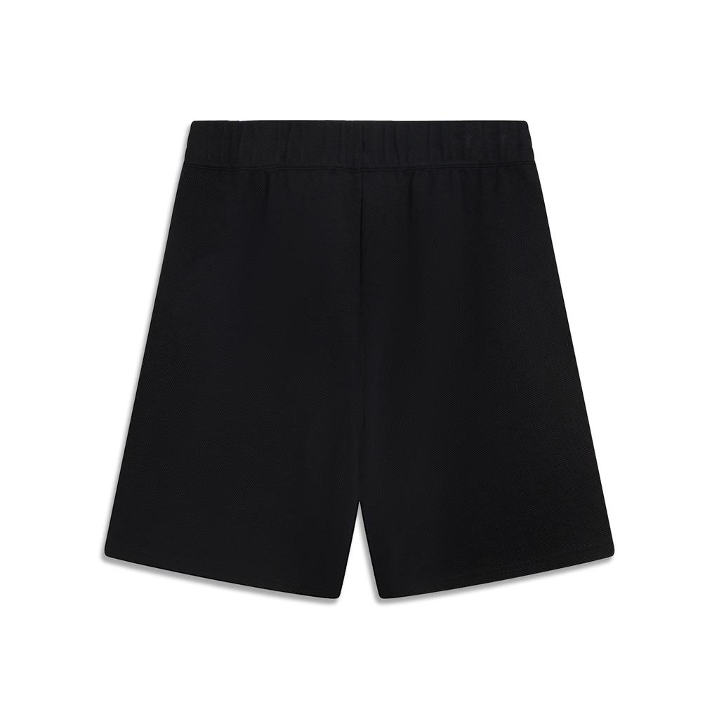 Li Ning Sports Lifestyle Series Logo Print Knitted Casual Shorts Men Shorts Black AKSV895-2