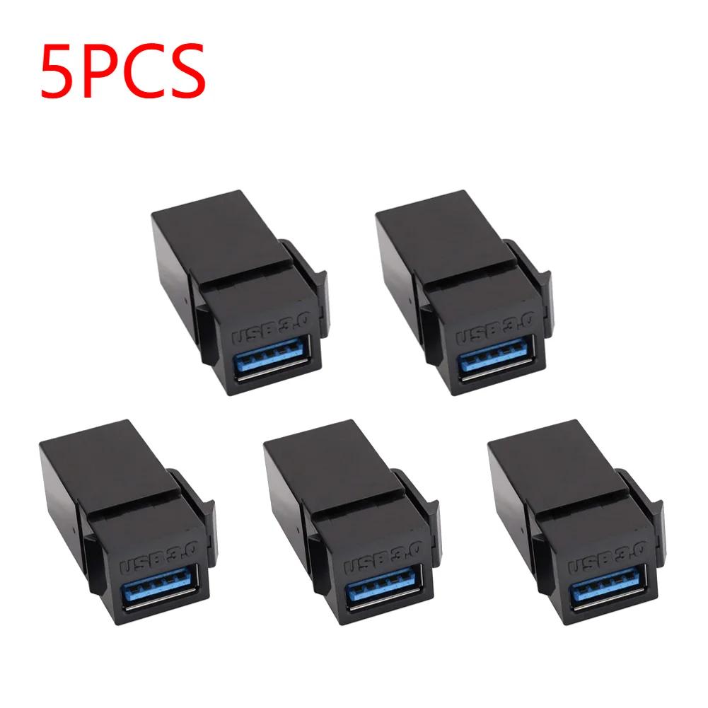 Разъем USB 3.0 Keystone для подключения оборудования с помощью USB-порта. Разъем с защелкивающимся разъемом. Порт адаптера для настенной панели.