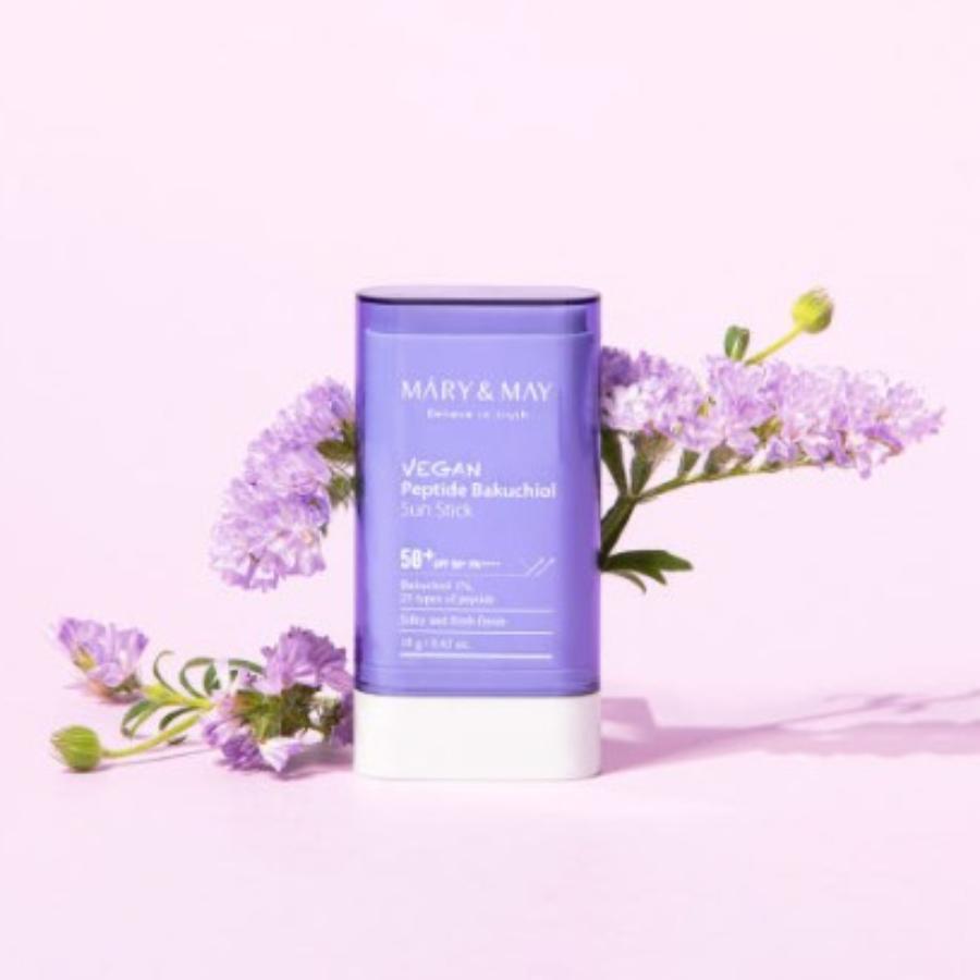Mary&May Веганский пептидный бакучиоловый солнцезащитный стик SPF 50+ PA++++ 18г