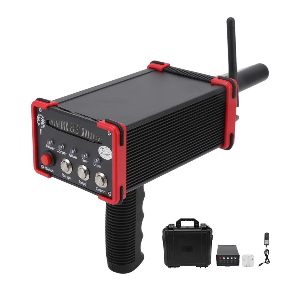 1000 Meters Range Metal Locator Underground 15m Depth Red Metal Detection Finder for Treasures US