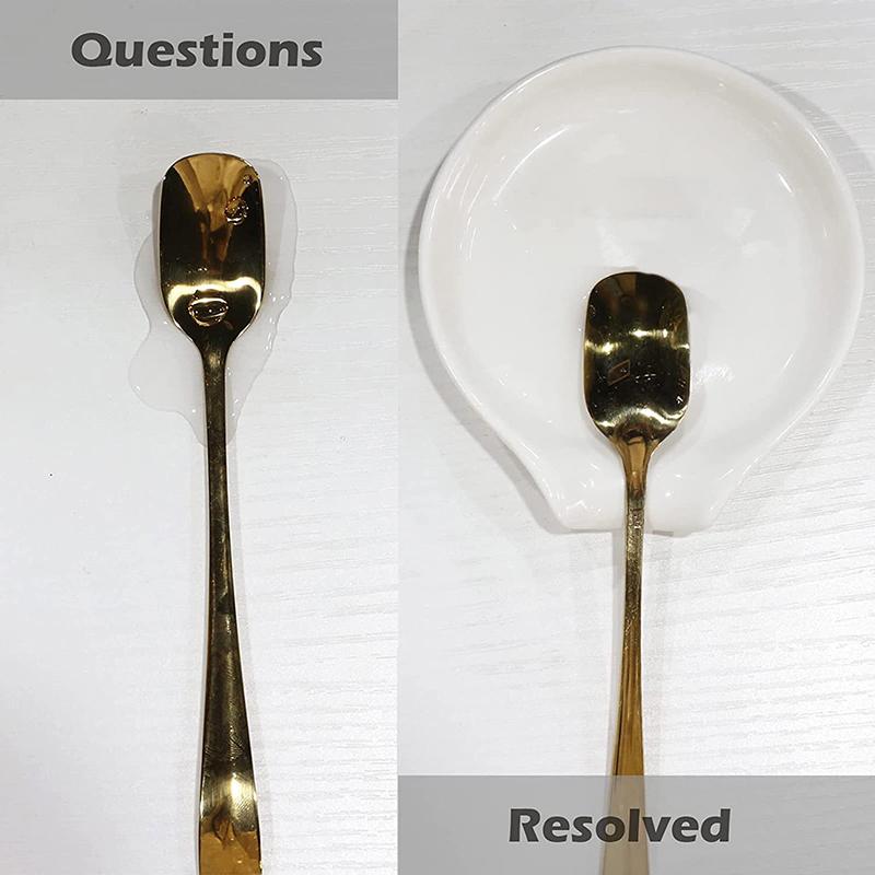 Многоцелевая керамическая подставка для ложки Белая подставка для ложки Подставка для ложки Кухонная утварь Посуда Подставка для ложки Ложка