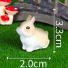 1PC Mini Simulation Rabbit Figurine Bunny Car Desktop Ornament Micro Landscape Decoration Dollhouse Miniature Toy
