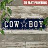 Vintage Cowboy Metal Sign 1 Piece Aluminum Wall Decorative Sign Multipurpose Vintage Theme for Yard Home Bar Cafe Decoration