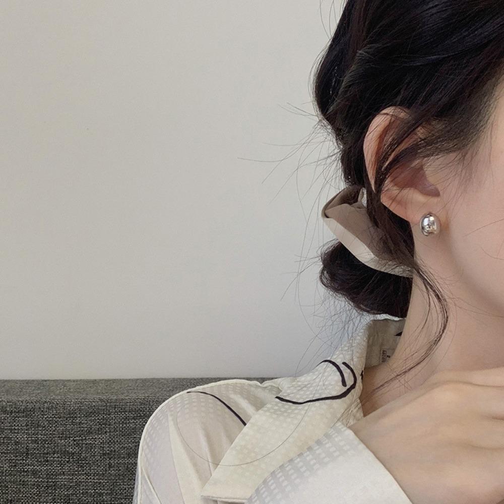 Мини Простые Металлические Серьги-Пуссеты Простые Французские Блестящие Серьги Модные Серьги-Пуссеты