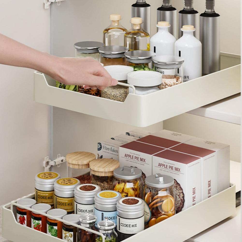 Pull Out Cabinet Organizer, Out Pantry Shelves With Nylon Adhesive, Sliding Drawer Pantry Shelf For Living Room, Kitchen