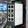Industrial Mini 8 Port Gigabit Ethernet Switches Aluminum Shell Din Rail Mount PoE Switches For Tight Space