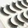 5 Pairs High Quality Thick Long Cross Party False Eyelashes Black Band Fake Eye Lashes