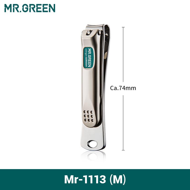 MR.GREEN Кусачки для ногтей из нержавеющей стали с изогнутым лезвием, ножницы для ногтей на пальцах, резак, инструменты для маникюра, триммер с пилочками для ногтей
