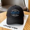 New baseball cap three-dimensional embroidery fashionable soft top cap men's and women's pure cotton shows small face