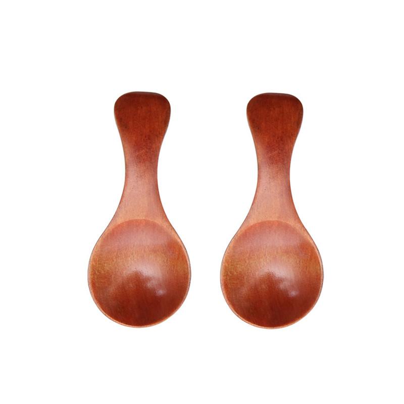 2/4 шт. Мини деревянная чайная ложка, совок для мороженого, кухонные гаджеты, специи, приправы, сахар, кофе, ложки, короткая ручка, деревянная детская ложка