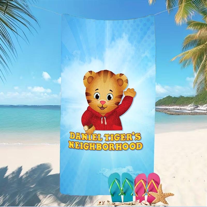 Beach Towel with Daniel Tiger's Neighborhood Pattern - soft,absorbent,machine washable Lightweight&Modern,swimming,Travel Essentials