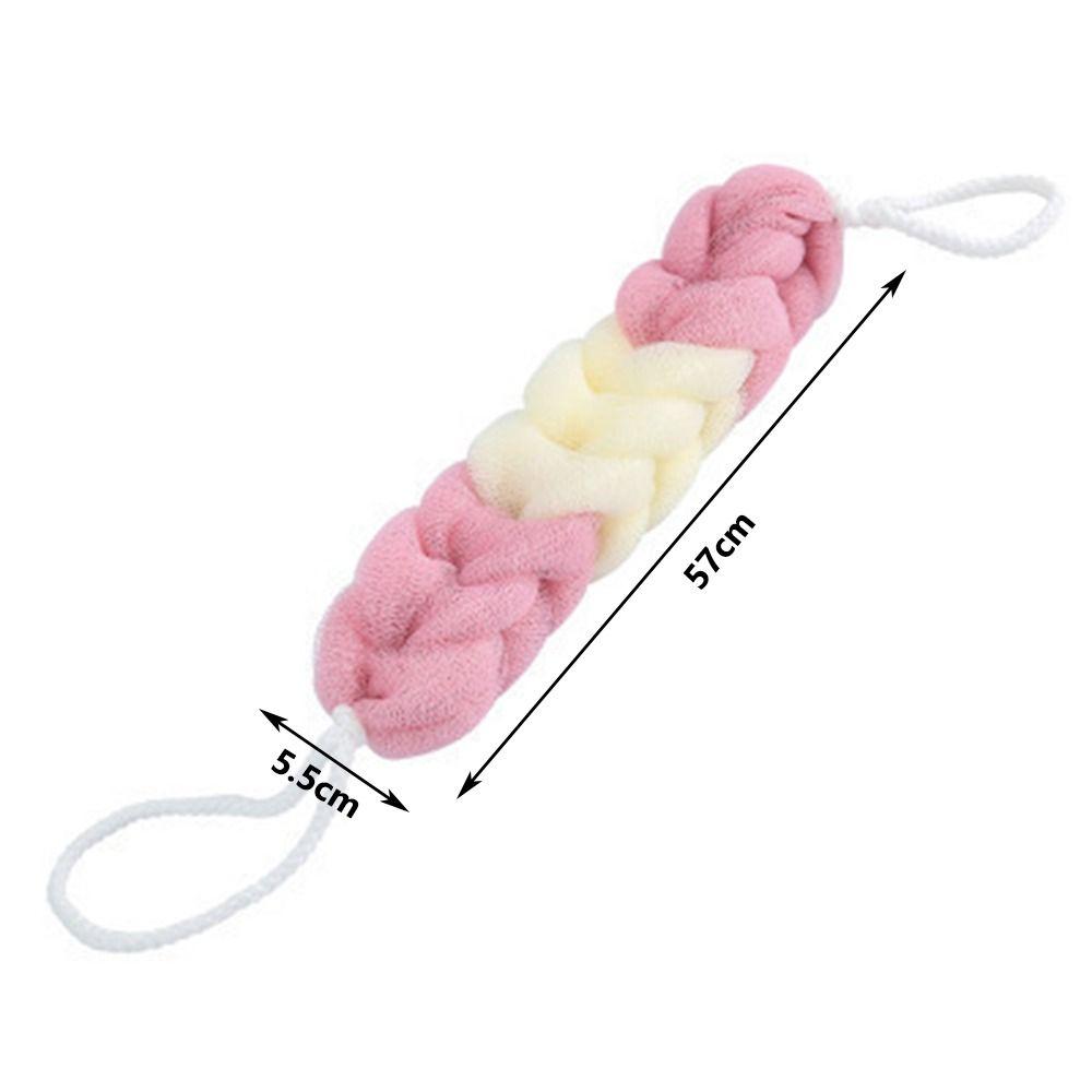Colour Block Foaming Net Mesh Bath Towel Simple Bath Sponge  Shower Use