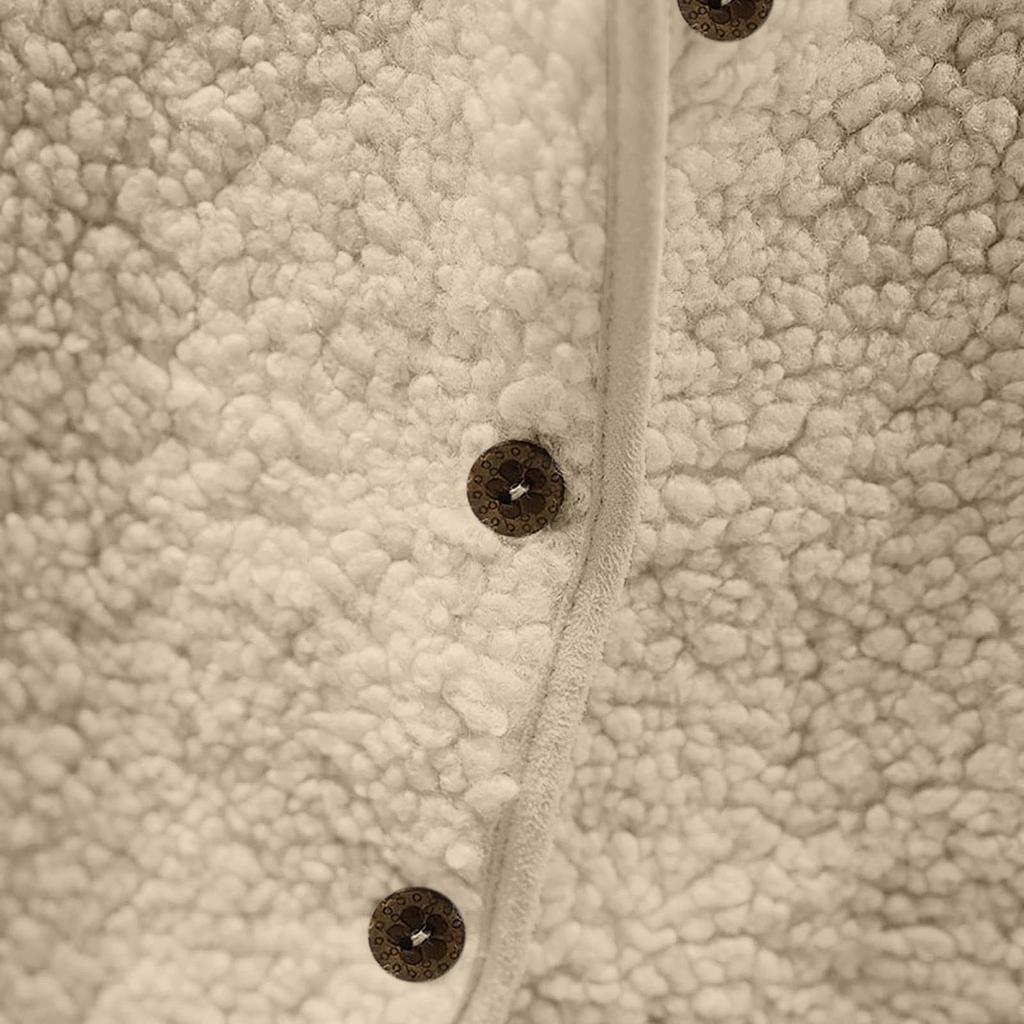 Модная повседневная плюшевая куртка-жилет для девочек однотонной расцветки