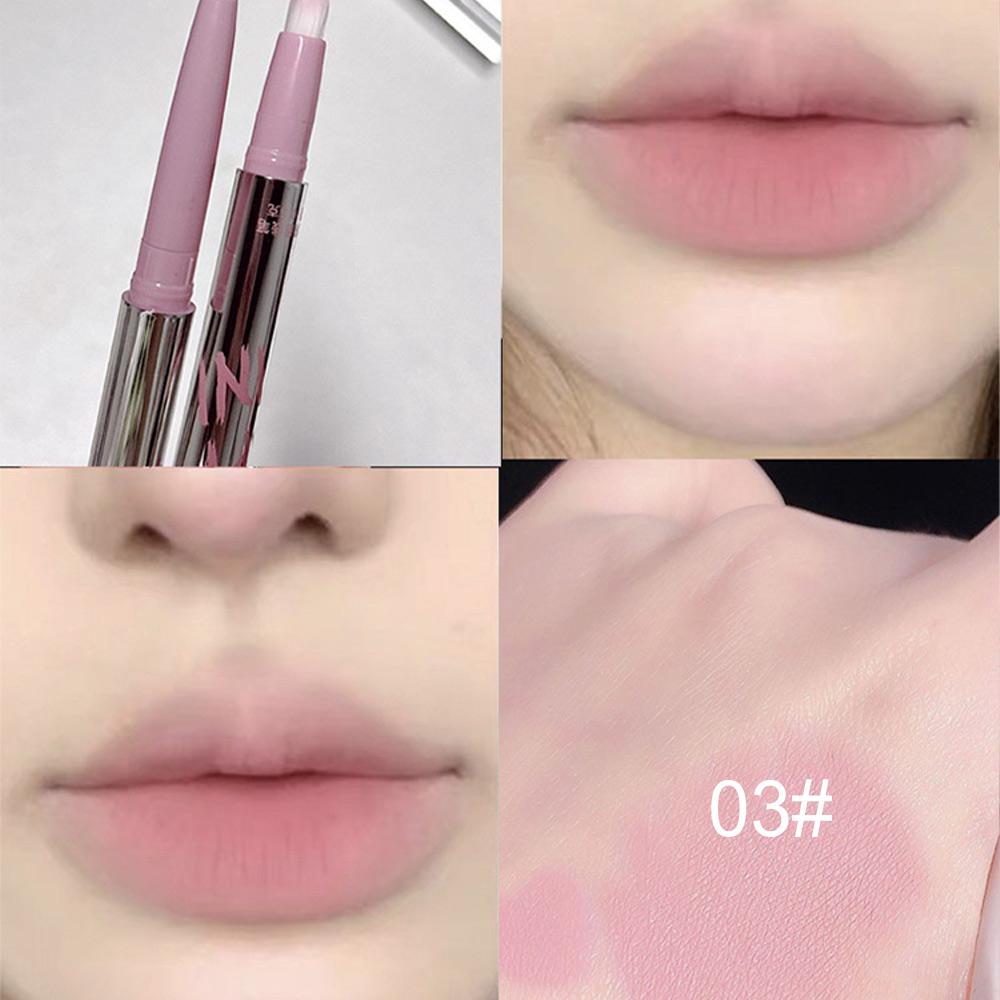 Карандаш для губ Nude с кисточкой для губ Cappuvini Korean Style Lip Makeup Long Last Velvet Matte Lipstick