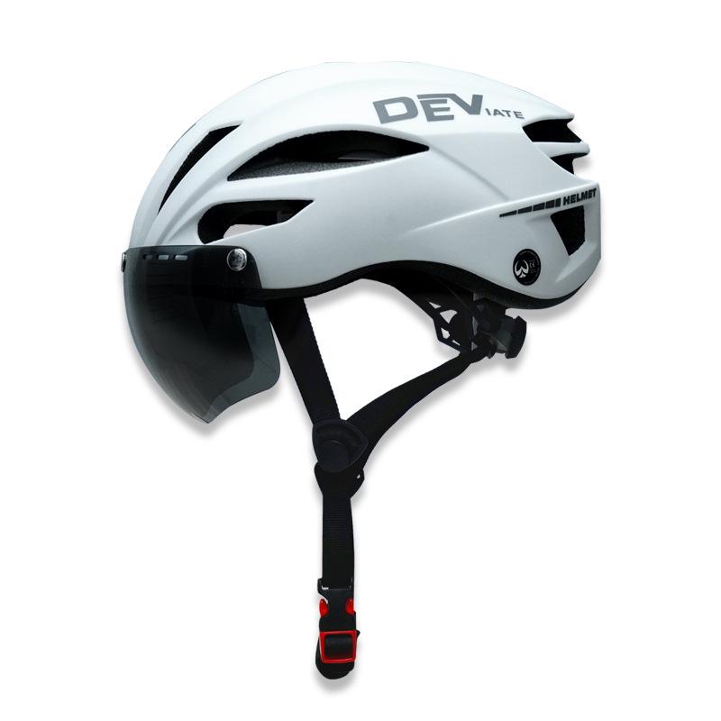 Матовый городской велосипедный шлем с магнитными очками