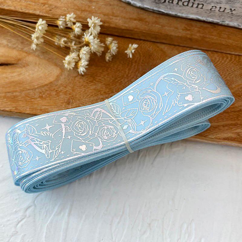 2,5 см*4,5 м/рулон упаковочные ленты Лолита одежда лазерный узор DIY упаковка головной убор шляпа 14 цветов