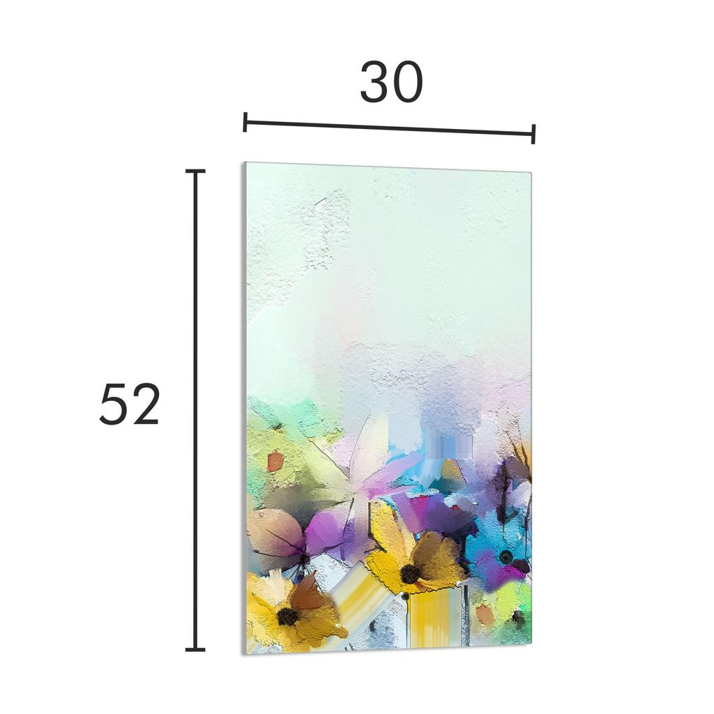SZKLANA DESKA DO KROJENIA 30x52 Kwiaty