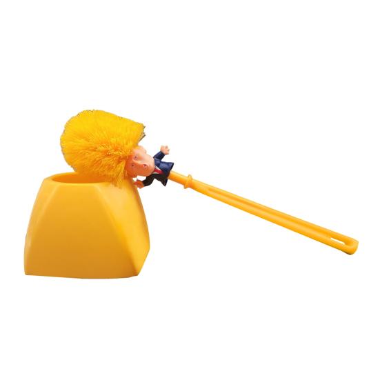 Щетка для ванной комнаты с комиксами Трампа, длинная ручка, необычная щетка для унитаза, функциональное чистящее средство для унитаза, веселый инструмент для уборки ванной комнаты