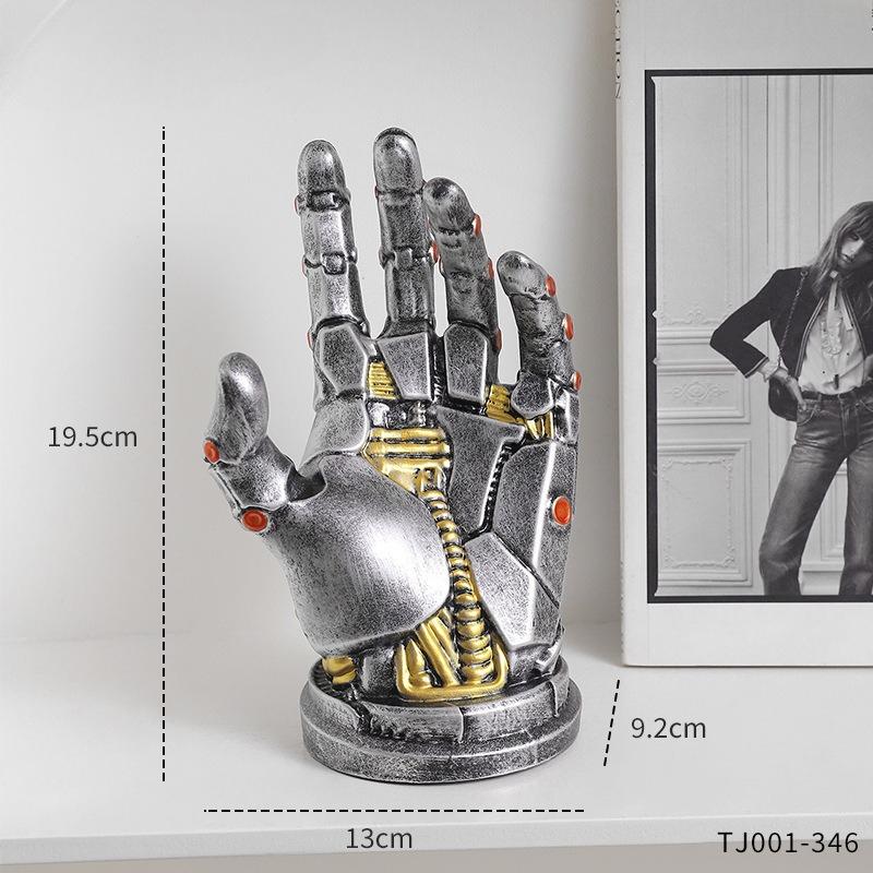 Киберпанк Механическая рука Кронштейн для игрового контроллера Настольное украшение Стойка для хранения наушников Виниловый материал Домашний органайзер