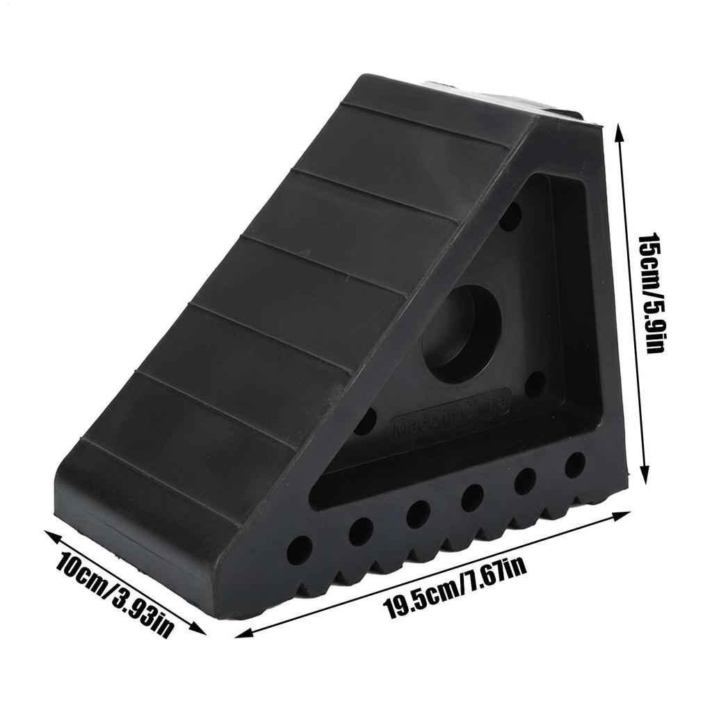 Car Parking Wheel Stops Rubber Non Slip Stoppers Heavy Duty Wheel Chocks For Trunk Toolbox Trucks Trailer Outdoor Automotive