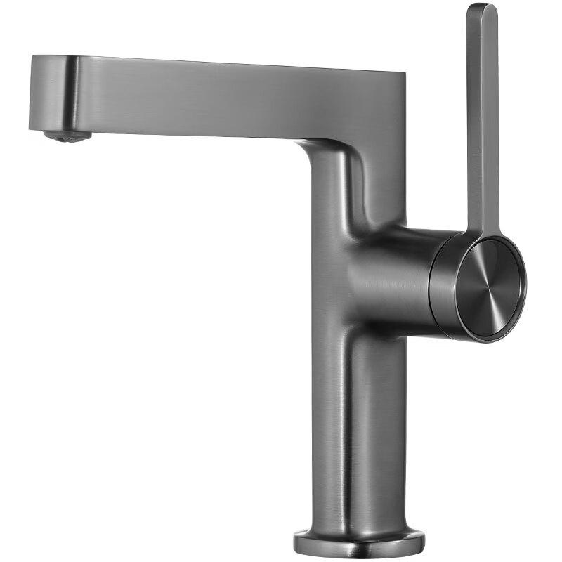 Cream Style Copper White Liftable Pull-Out Basin Faucet