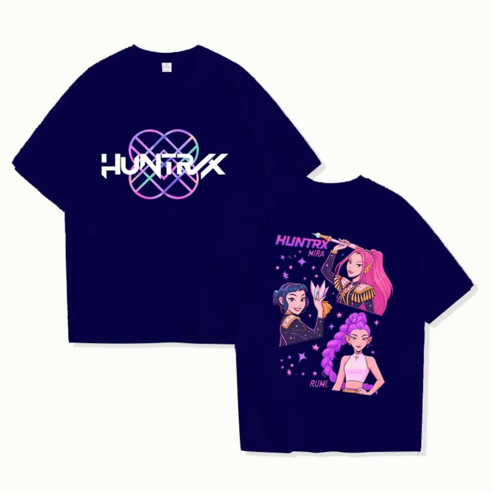 Fashion Unisex T-shirt Kpop Demon Hunters Mira Rumi Zoey Printed Designed Summer Top Tees Women Men Streetwear Harajuku T Shirts