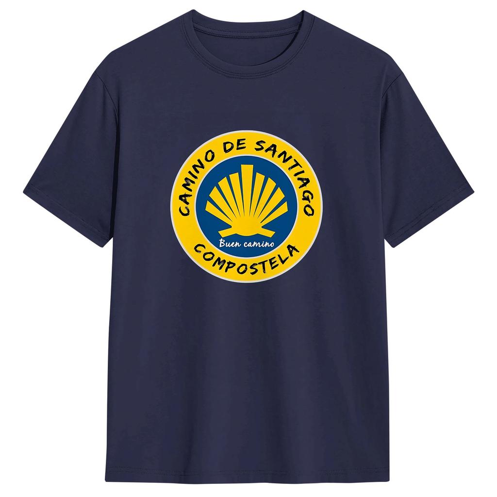 Unisexs Camino De Santiago T Shirt Pure Cotton Tops Funny Short Sleeve O Neck Tees XL XL XL TShirts