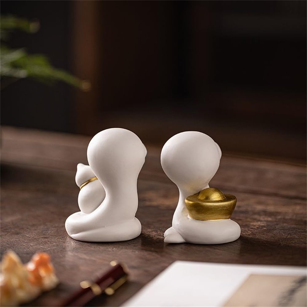 Zodiac Snake Ornament Snake White Snake Entrance Lucky Charm Snake Snake Ornament Bringing Good Luck Increased Luck Feng Shui Goods Luck Luck Inviting