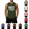 Мужская повседневная свободная майка без рукавов с принтом distressed flag, легкая майка для летних активностей на свежем воздухе