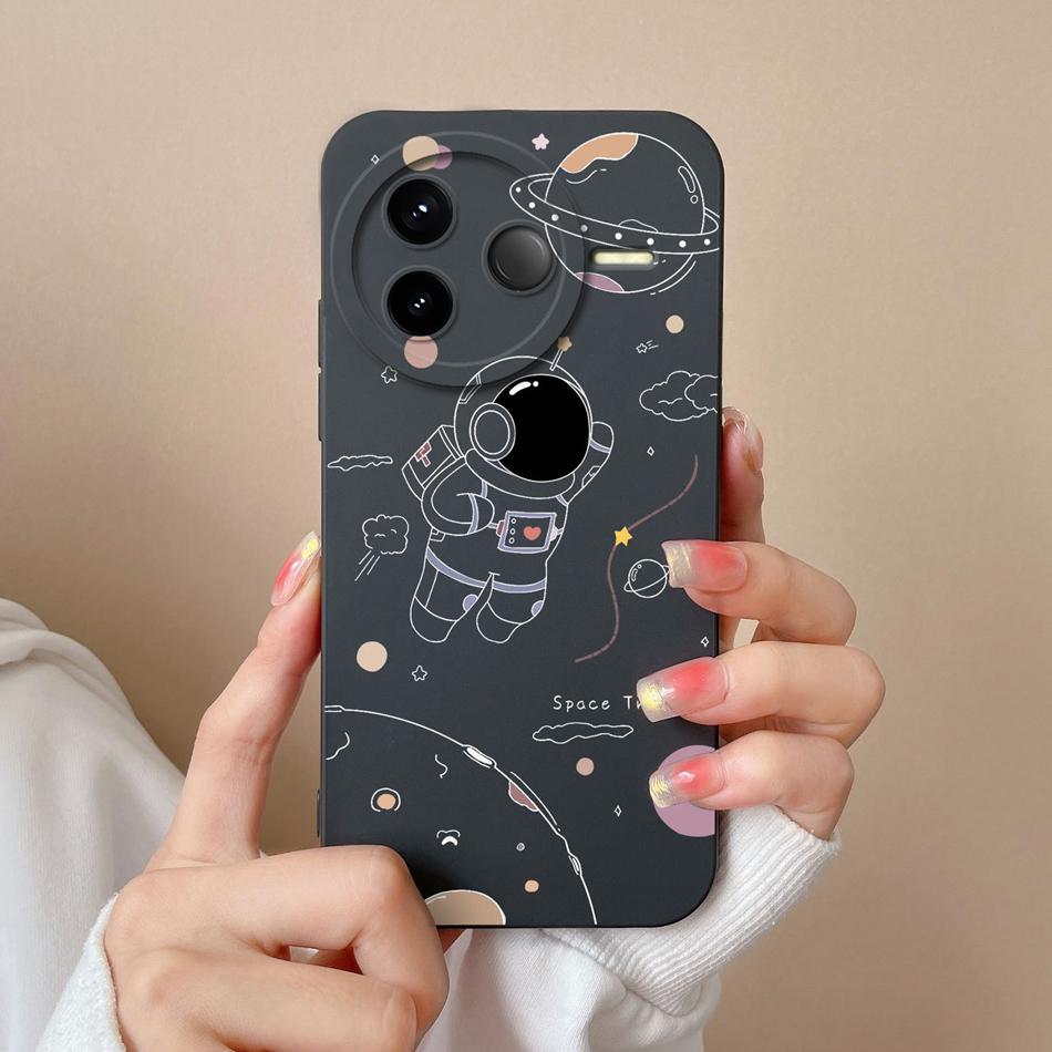 Чехол для POCO F7 Pro Ultra Красивые Цветы Мягкий Гладкий Жидкий Силикон Улучшенная Защита Камеры Ударопрочный Задний Чехол Для Девочек