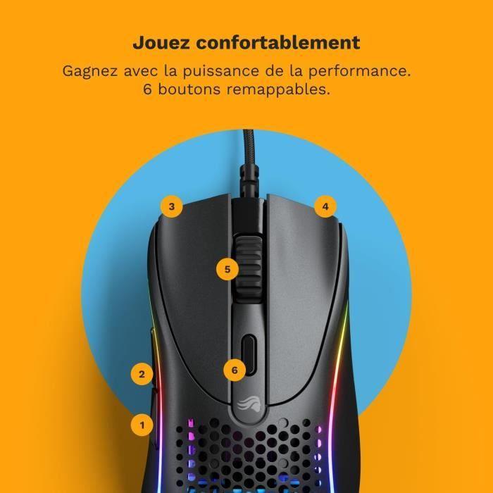 Souris de Jeu Filaire - GLORIOUS - Model D 2 - Ergonomique - 58 g - Capteur 26000 DPI