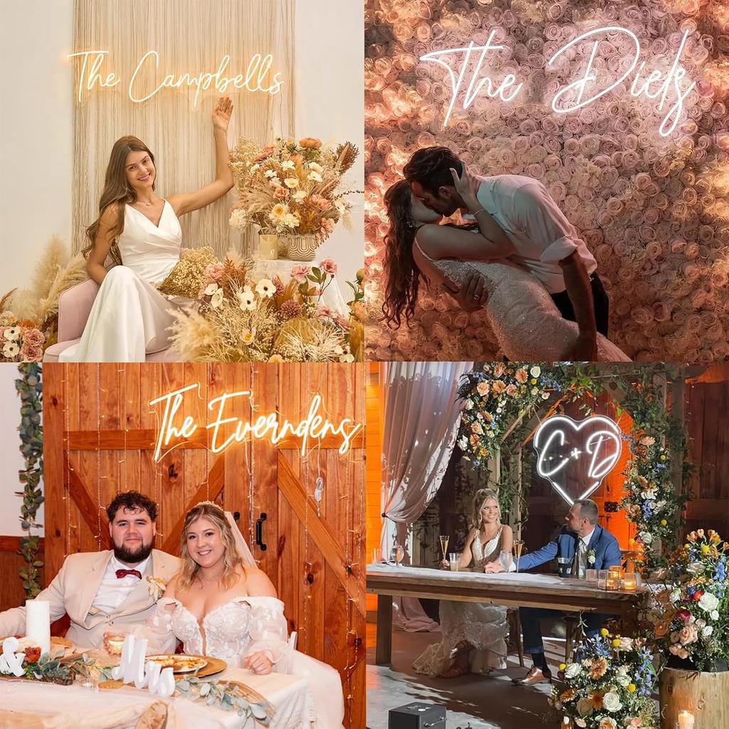 Персонализированные неоновые вывески для декора стен, неоновая вывеска с регулируемой яркостью, настраиваемая с пультом дистанционного управления для подарков на день рождения, светодиодная неоновая подсветка с индивидуальным именем