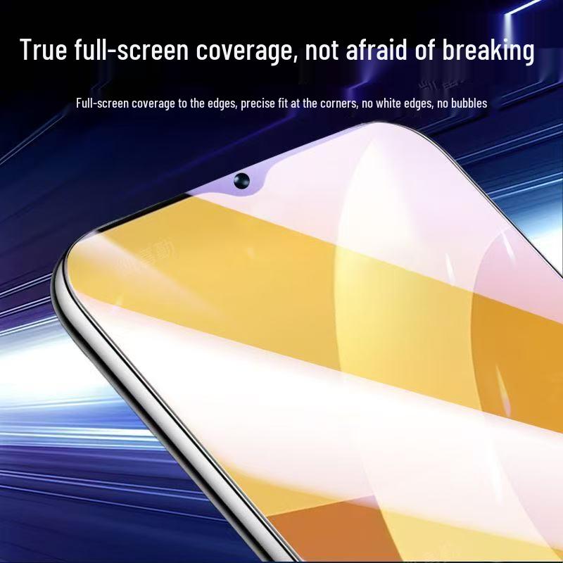 Закаленное стекло для Vivo Y35 на весь экран: Защитный экран 5G с защитой от падений, HD, защита от отпечатков пальцев