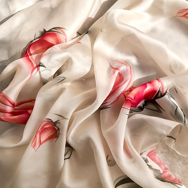 Весенне-летний шарф, женский шелковый толстый шаль, теплые шарфы