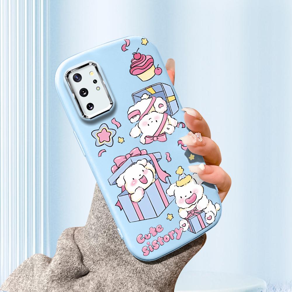 Solid Color Silver Edge Lens Fatty Casing Soft TPU Liquid Silicone Cover Shockproof Phone Case for Xiaomi Redmi Samsung