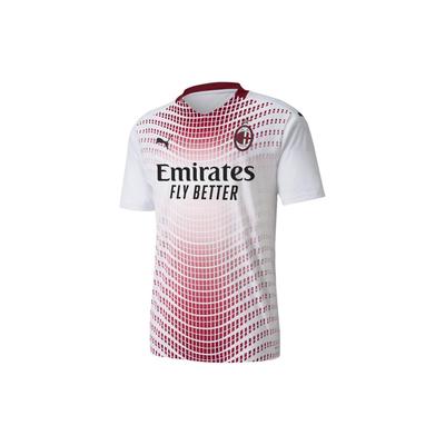 Puma Футболка-реплика Ac Milan 21/22 Away с буквенным принтом, V-образным вырезом и коротким рукавом, мужская футболка, белая 757278-02
