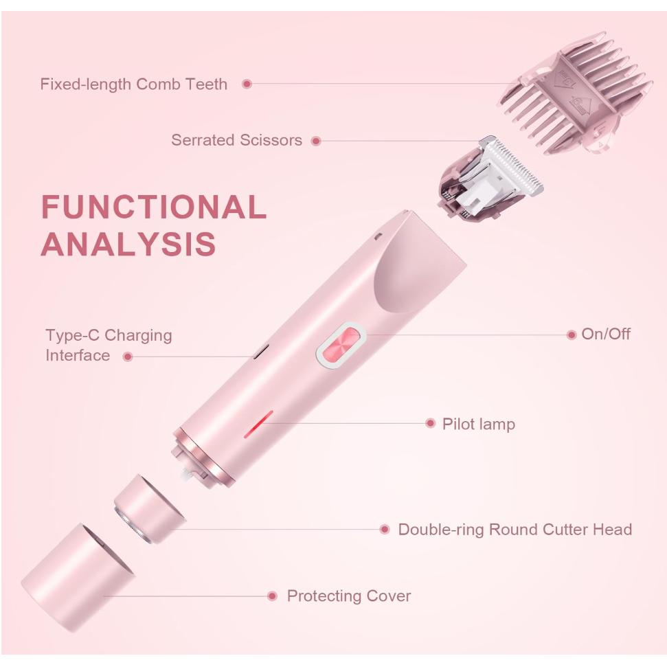 2025 Новая бритва для зоны бикини Glow Aura, бритва для тела Glowshave 2-в-1 для женщин