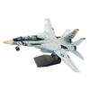 1:72 Scale F-14 Tomcat Fighter Jet Model - White & Black Abs Plastic Aircraft With Detailed Design, 10.24Inch Length