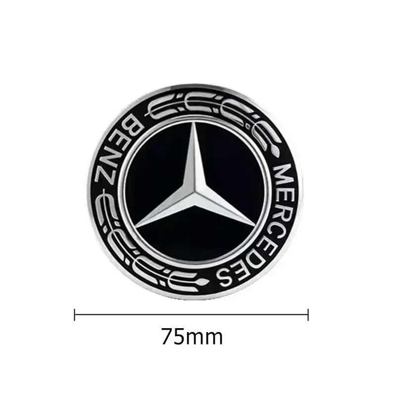 C200 E200 For Mercedes Benz 4PCS 75mm Car Wheel Center Hub Caps Cover for Mercedes-Benz B/C/E/S Class A Class C200L GLC GLK CLA