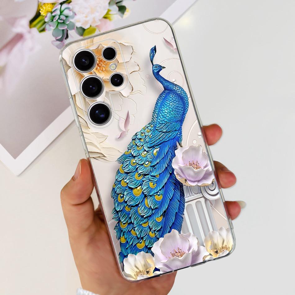 Чехол для Samsung Galaxy S24 Ultra 5G S24 Plus 2024 Элегантная печать Мягкий силиконовый ТПУ чехол для Samsung S 24 S24Plus S24Ultra