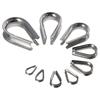 10pcs 1.5-12mm Wire Rope Thimbles 304 Stainless Steel Thimbles Ring Clamp  Rope Connecting Head