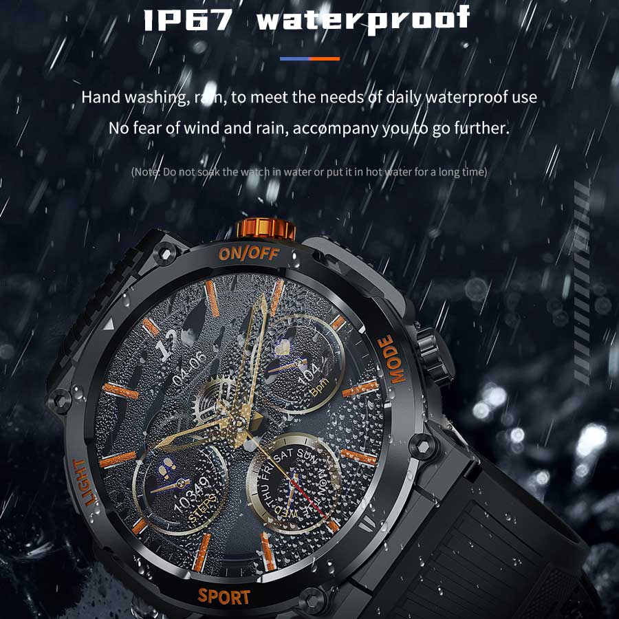 LUCKY START New Smart Watch Heart Rate Monitoring Bluetooth Call Voice Assistant GPS Sports Trajectory Waterproof Fitness SmartWatch