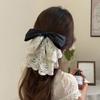 French Lace Bow Ponytail Clip Sweet Shark Clip Bohemia Holiday Style Hairpin Hair Accessories