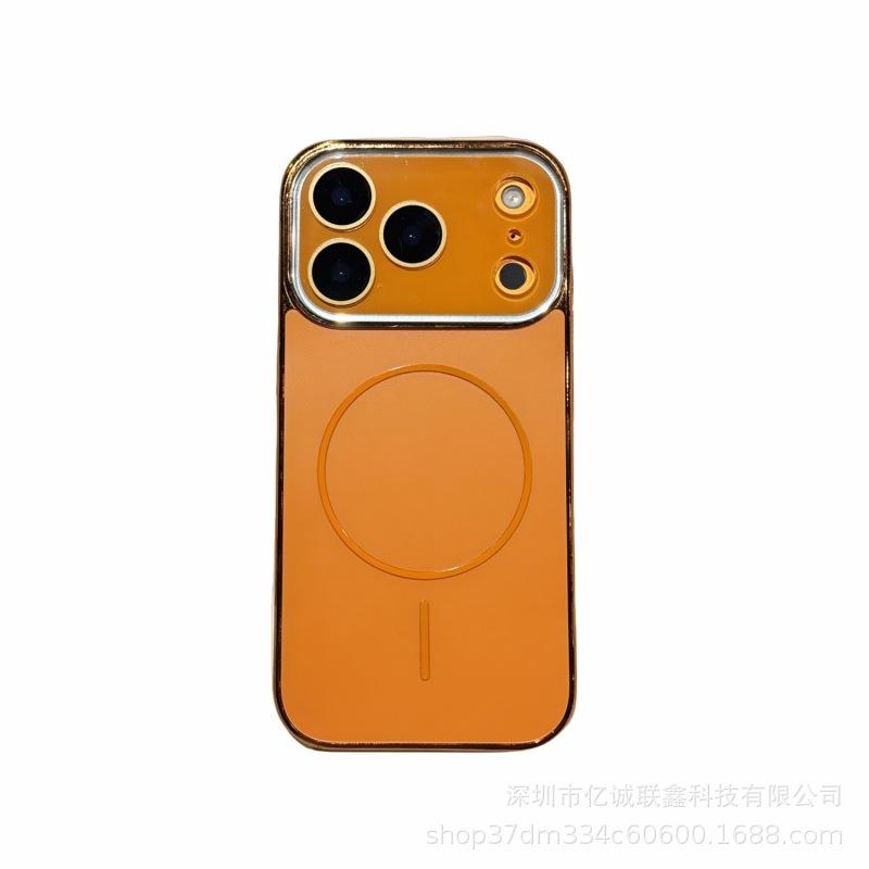 Магнитный чехол с гальваническим покрытием и защитой объектива для iPhone 17 Pro Max