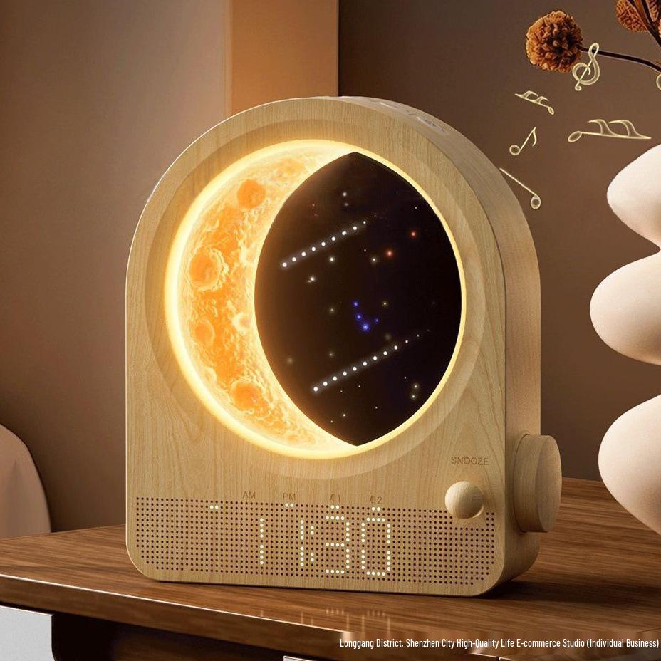 Luxury Sleep Aid: White Noise & Sunrise Simulation Alarm Clock with Starry Night Light